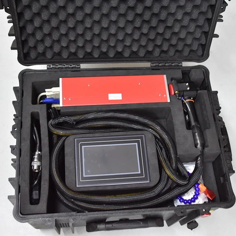 

Portable Mini Fiber Pulse Laser Cleaning Machine Effective For Wood Metal Rust Graffiti Stone Removal With Core Laser Source