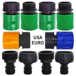 Quick Connector Nipple EURO USA 3/4 Inch Male Threaded Hose Pipe Adapter for Garden Tubing Drip Irrigation Watering System