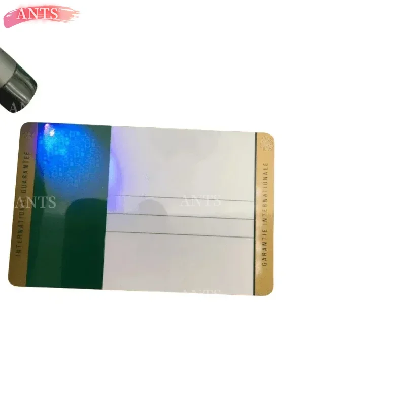 Personalizzato migliore moda verde sicurezza Warran NFC garanzia carta Anti-contraffazione etichetta fluorescente regalo scatola di carta orologio seriale NH35