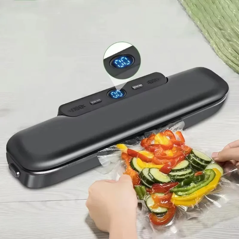 

Electric Food Vacuum Sealer Machine Home Use with Free 10pcs Bags One Button Operation Wet or Dry Food Vaccum Sealing Machine