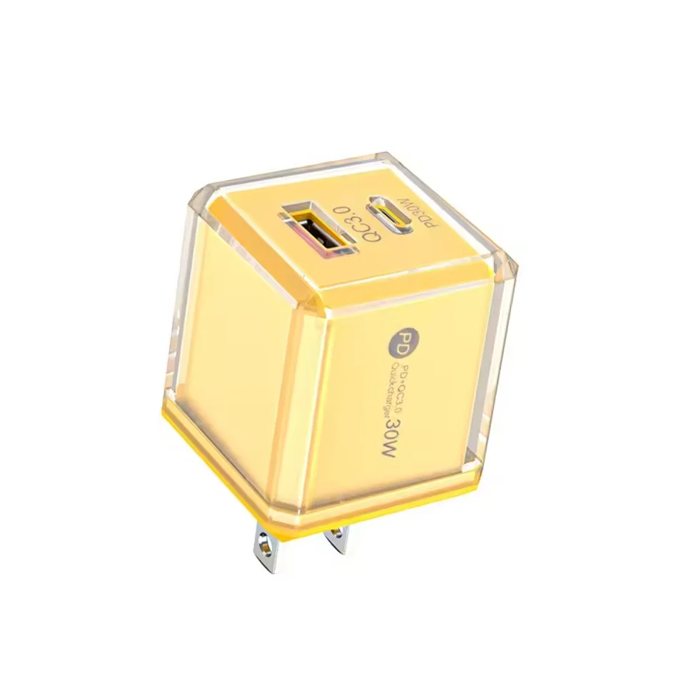 Carregador multiportas de 30w, plugue padrão dos eua, micro usb, cabo de dados de 0.3m, acessórios de carregamento de celular para iphone, samsung