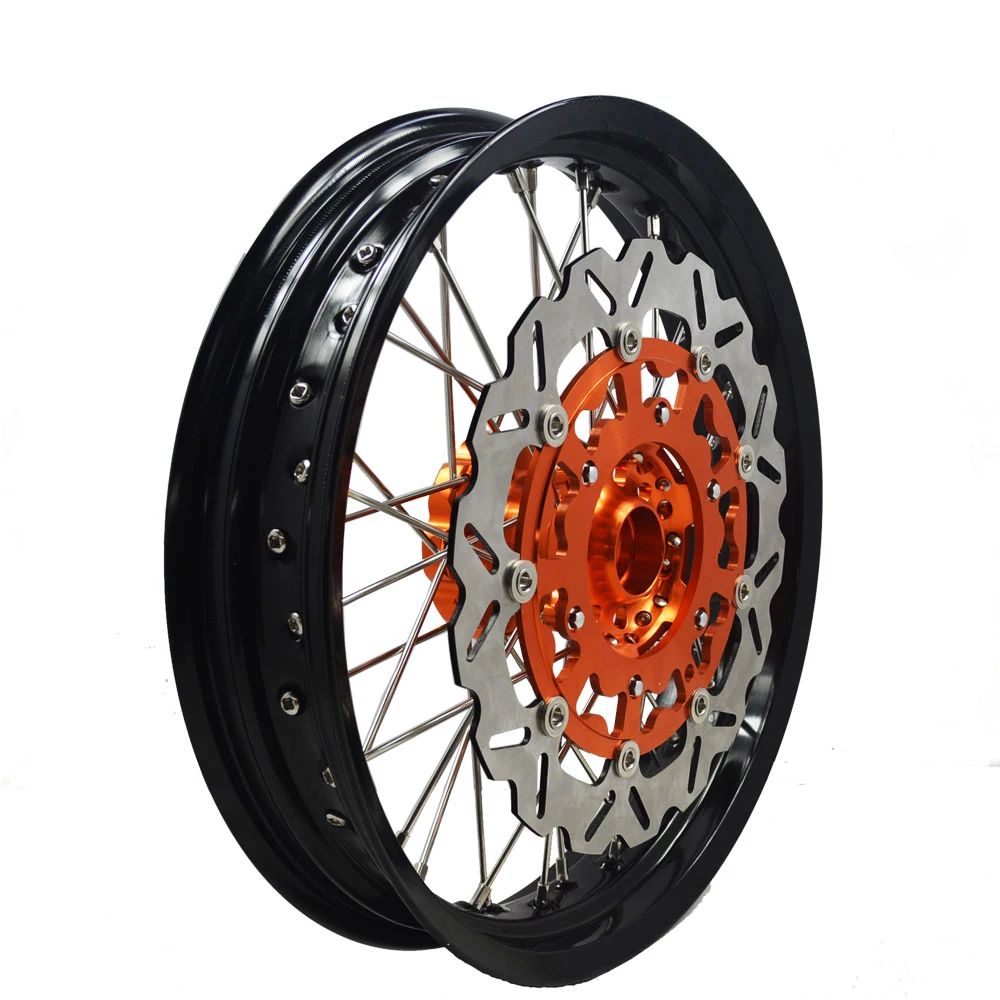 Supermoto Rims 17 Inch Aluminum Alloy Spoke Motorcycle Wheels