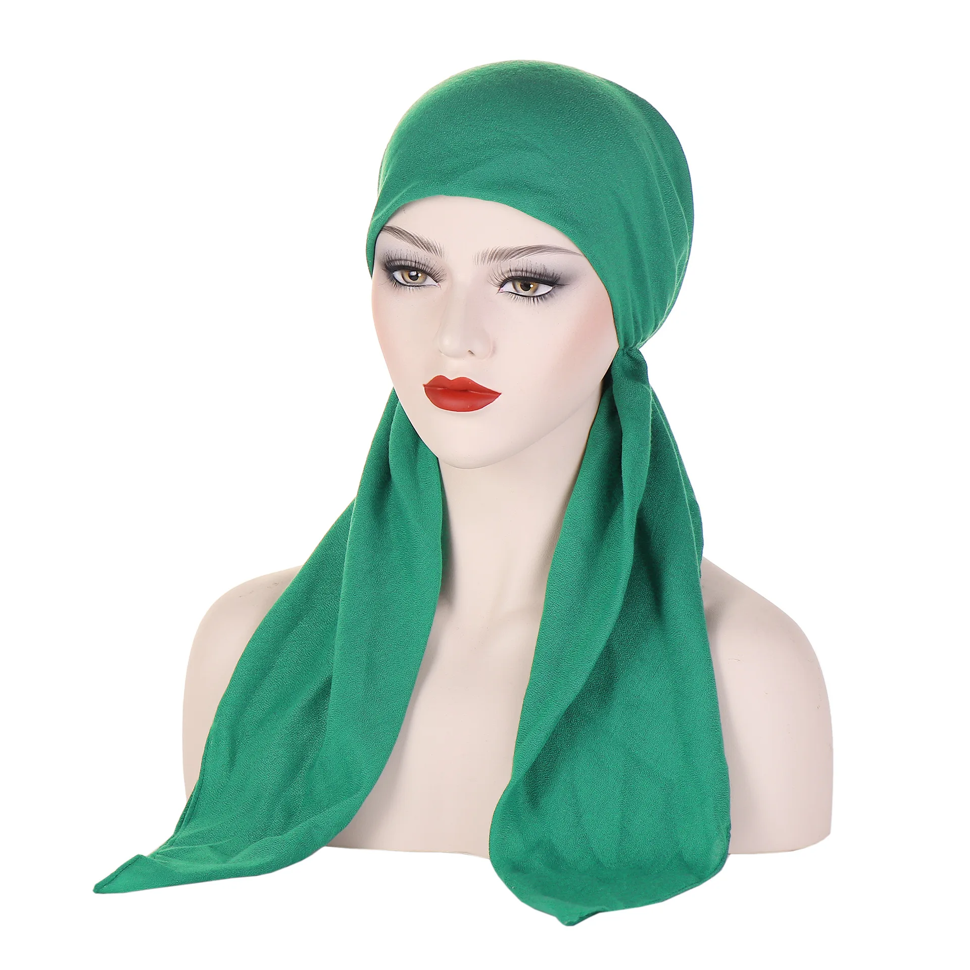 

Шапка-платок из хлопка и льна. Универсальная дугообразная шапка с длинным хвостом для женской повседневной носки через времена года.