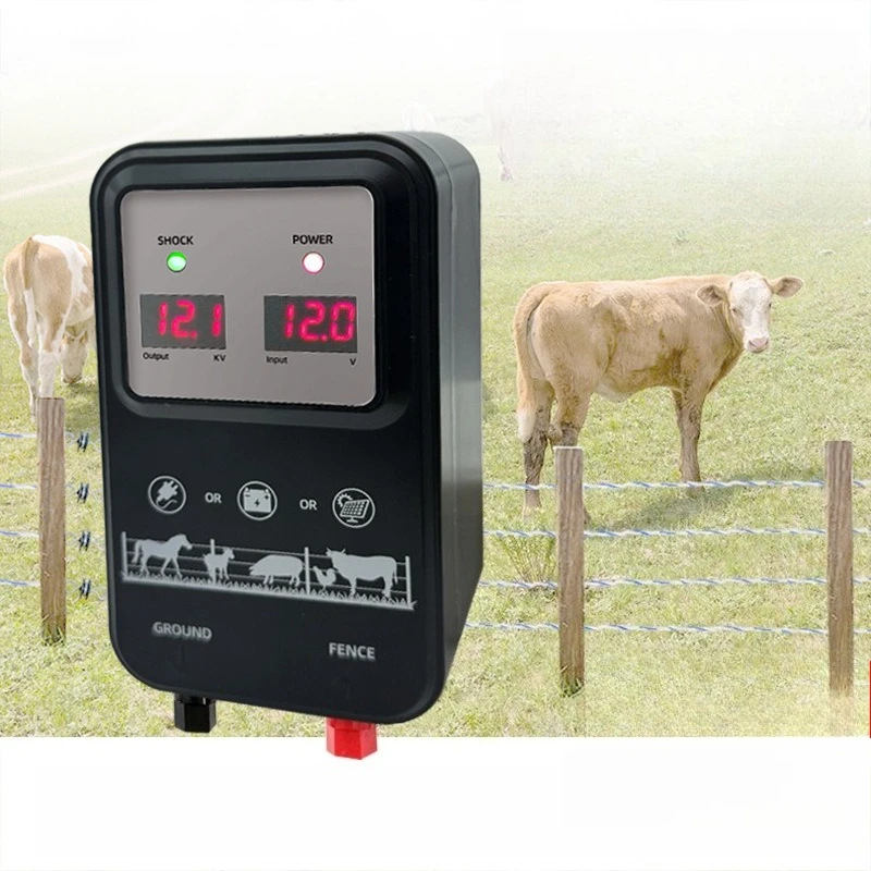 15km-12kv-electric-fence-energizer-charger-for-livestock-plug-in-power-supply-wildlife-prevention-with-lcd-display-farm-electric