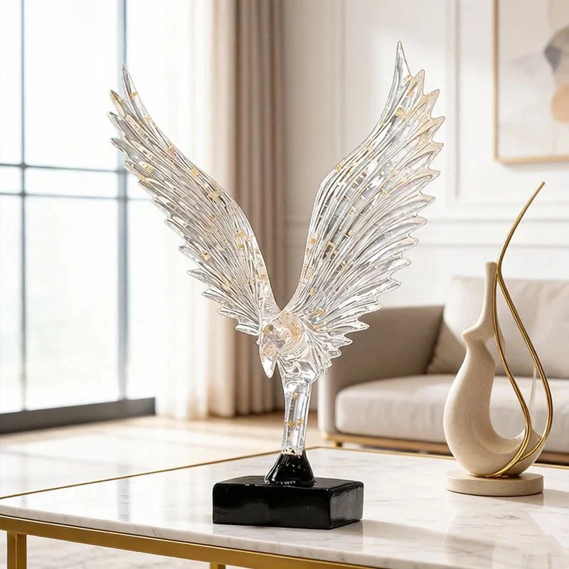 Abstract Eagle Decoration Sculpture Resin Handicraft Eagle Ornaments Desktop Resin Artwork Modern Home Decor Accessories