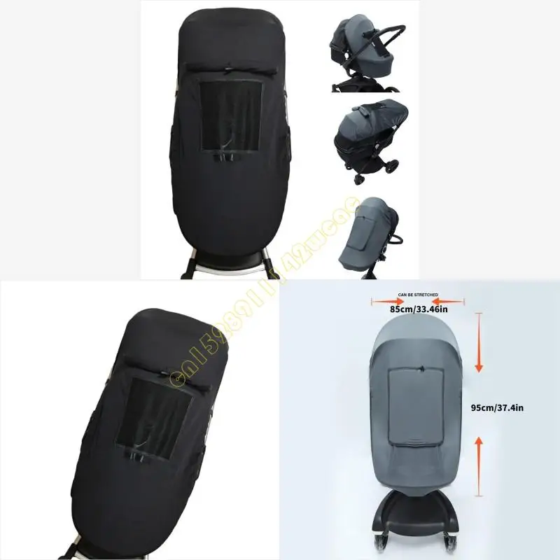 

Infant Pram Sun Canopy Baby Strollers Sun Shade Cover Breathable DXAD