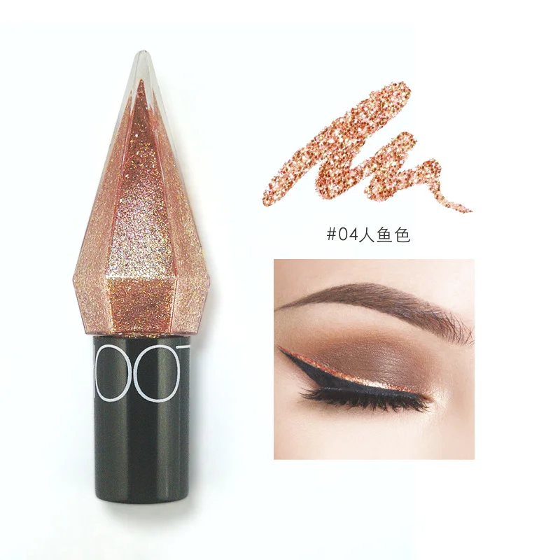 Nuovo arrivato Diamond Shiny Eye Liners Eyeshadow Waterproof Silver Glitter paillettes Eyeliner Eye Shadow Makeup Beauty Cosmetics