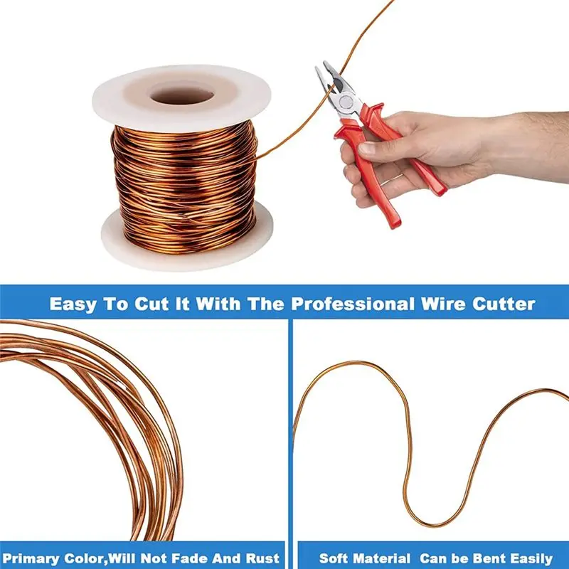 DT39 99.9% Pure Copper Wire 16 Gauge 1.3mm 127ft 1lb Spool, Electroculture Gardening Antenna, Soft Bendable for Craft Wire for