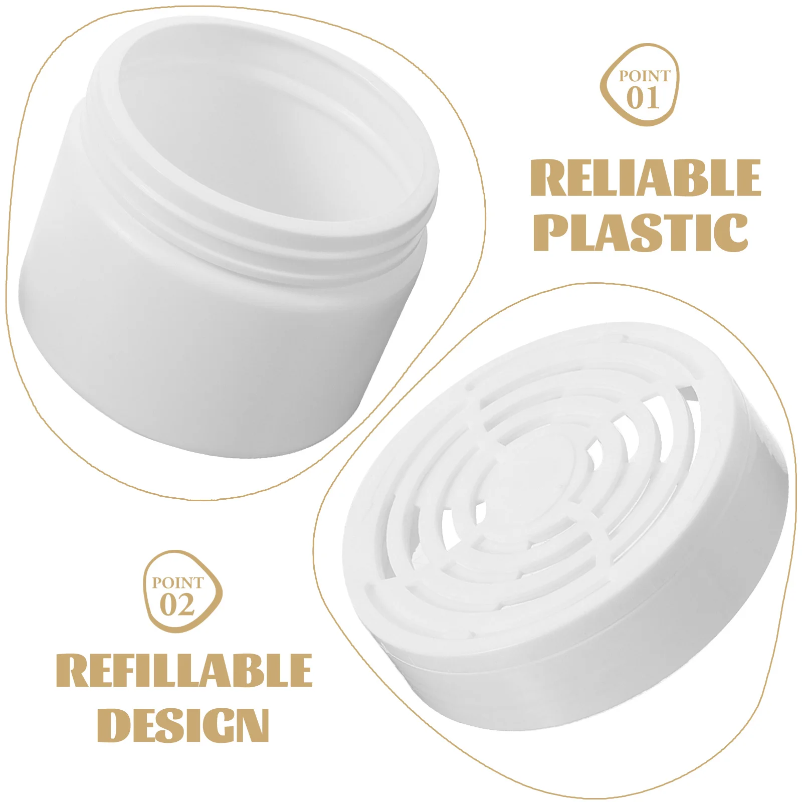 

10pcs 150ml White Large Capacity Refillable Air Freshener Boxes for Bedroom Car Wardrobe Deodorant Box Odor Removal Case Plastic