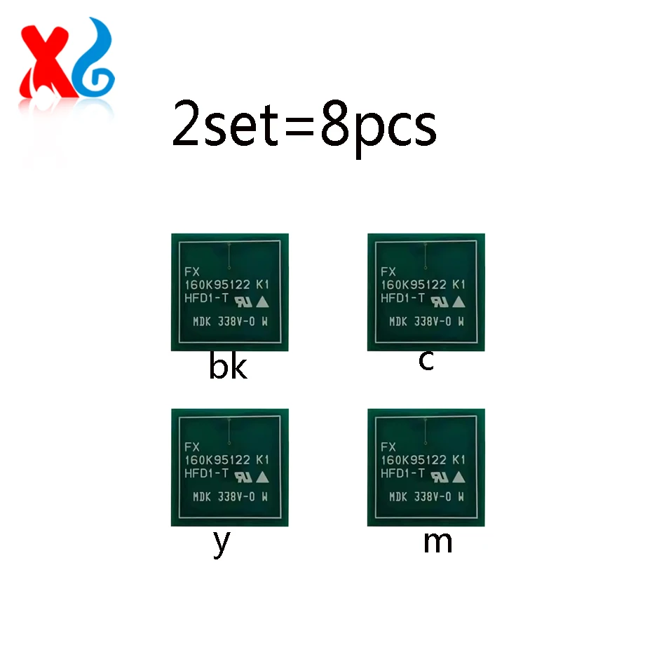 8 قطعة 550 560 570 رقاقة الحبر لزيروكس اللون 550 560 570 006R01529 006R01532 006R01525 006R01528 خرطوشة بقية رقاقة 30K 34K #3