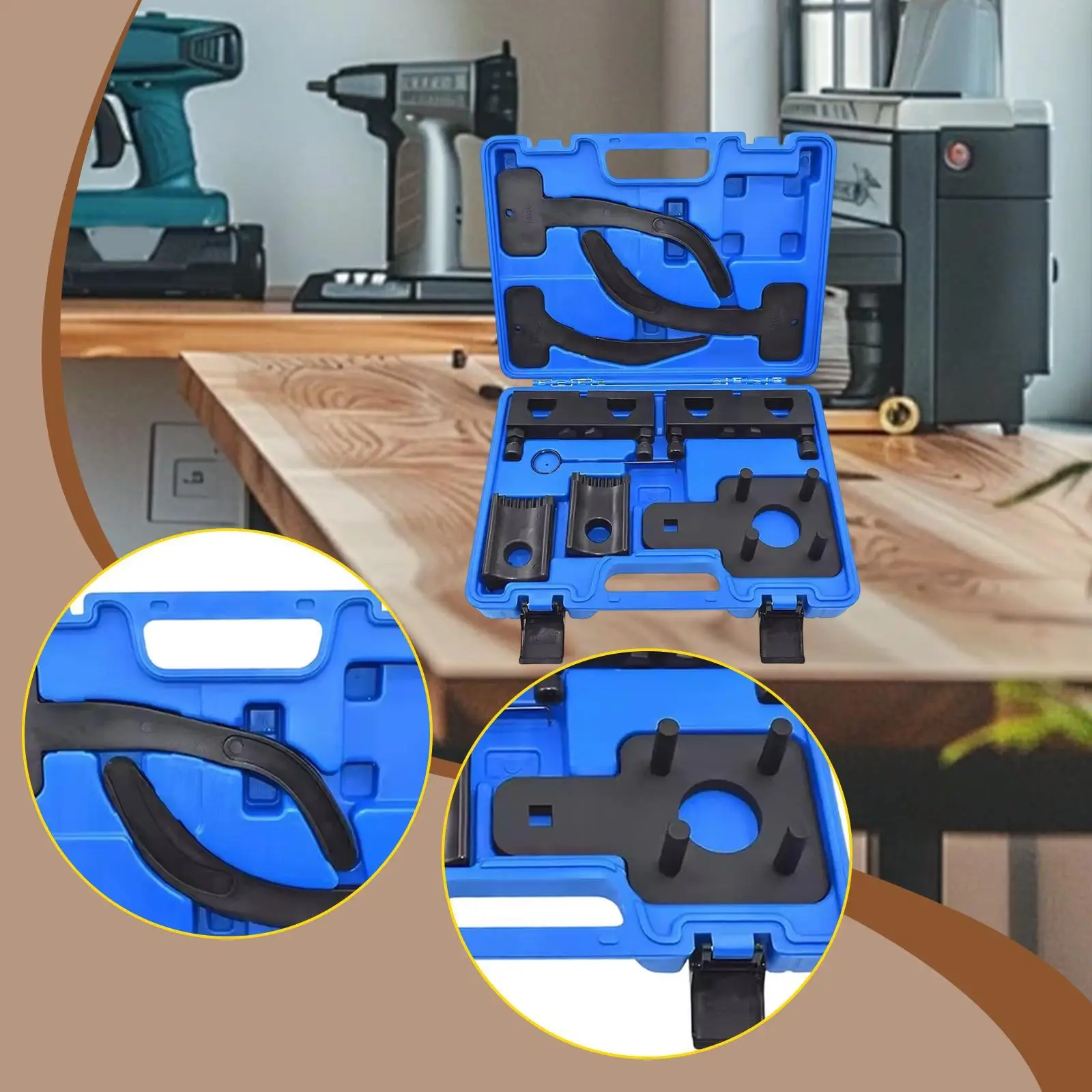 

Набор инструментов для синхронизации двигателя с портативной коробкой, полный набор инструментов для автомеханика для технического обслуживания автомобилей