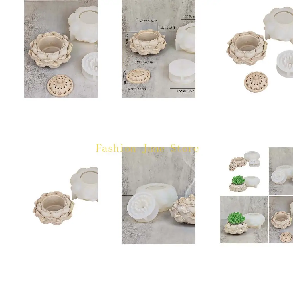 

N5KA Silicone Epoxy Resin Molds Mould Stylish Resin Casting Mold Durable Incenses Burning Cup Mold for DIY Craft