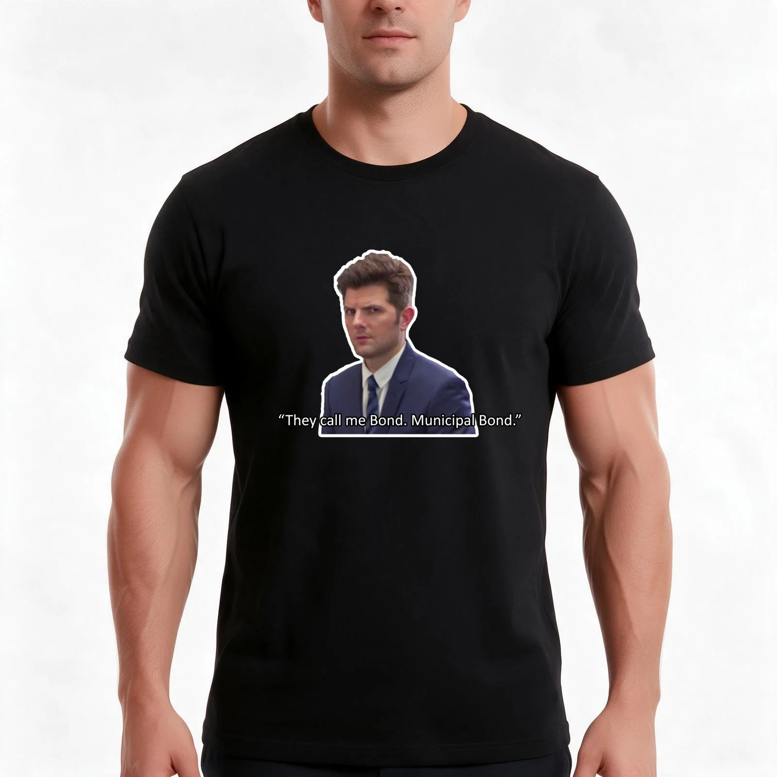 Ben Wyatt - Municipal Bond T-Shirt, Summer Casual Cotton Tee, Oversized Streetwear Tops, Vintage Graphic Print, Unisex Men Women
