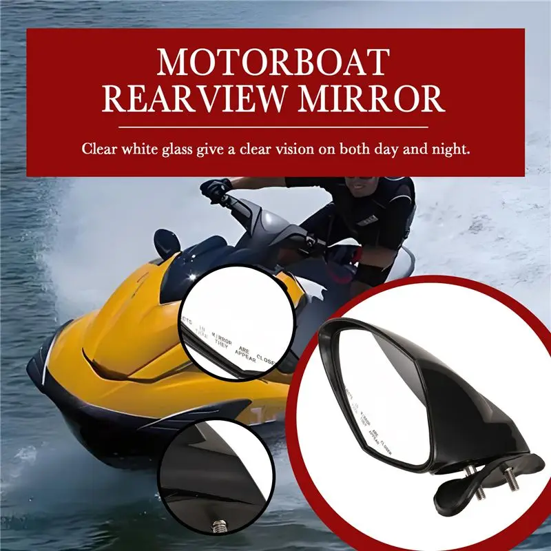 ABOK-Motorboat Rearview Mirror Jet Ski Mirror Accessories For Waverunner VX 110 Deluxe Sport Cruiser EX EX R