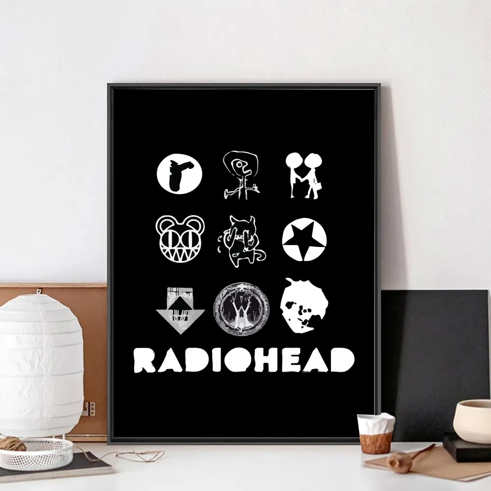 Rock Band Radiohead Music Art Poster No Framed Poster Kraft Club Bar Paper Vintage Poster Wall Painting Bedroom Study Stickers