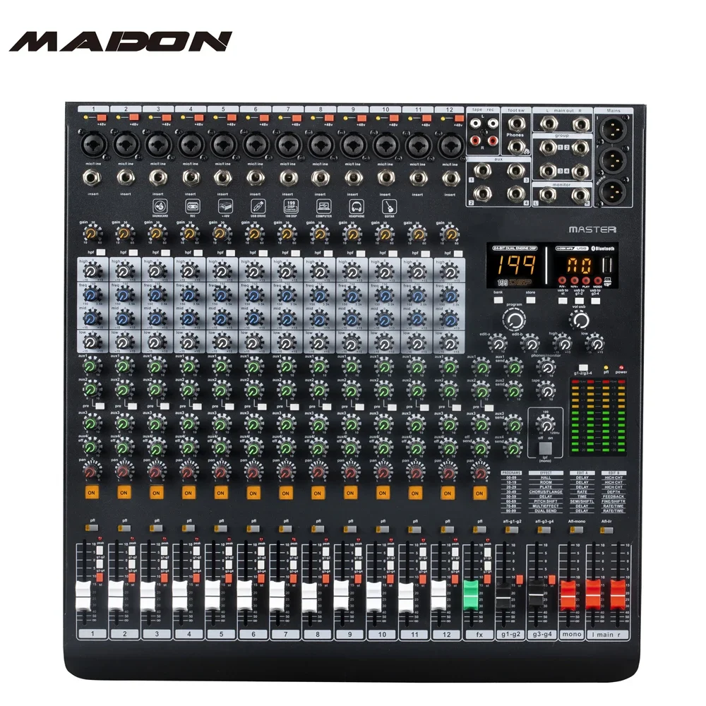 Madon Factory wholesale acoustic equipment MASTER series Professional Bluetooth mixer audio console