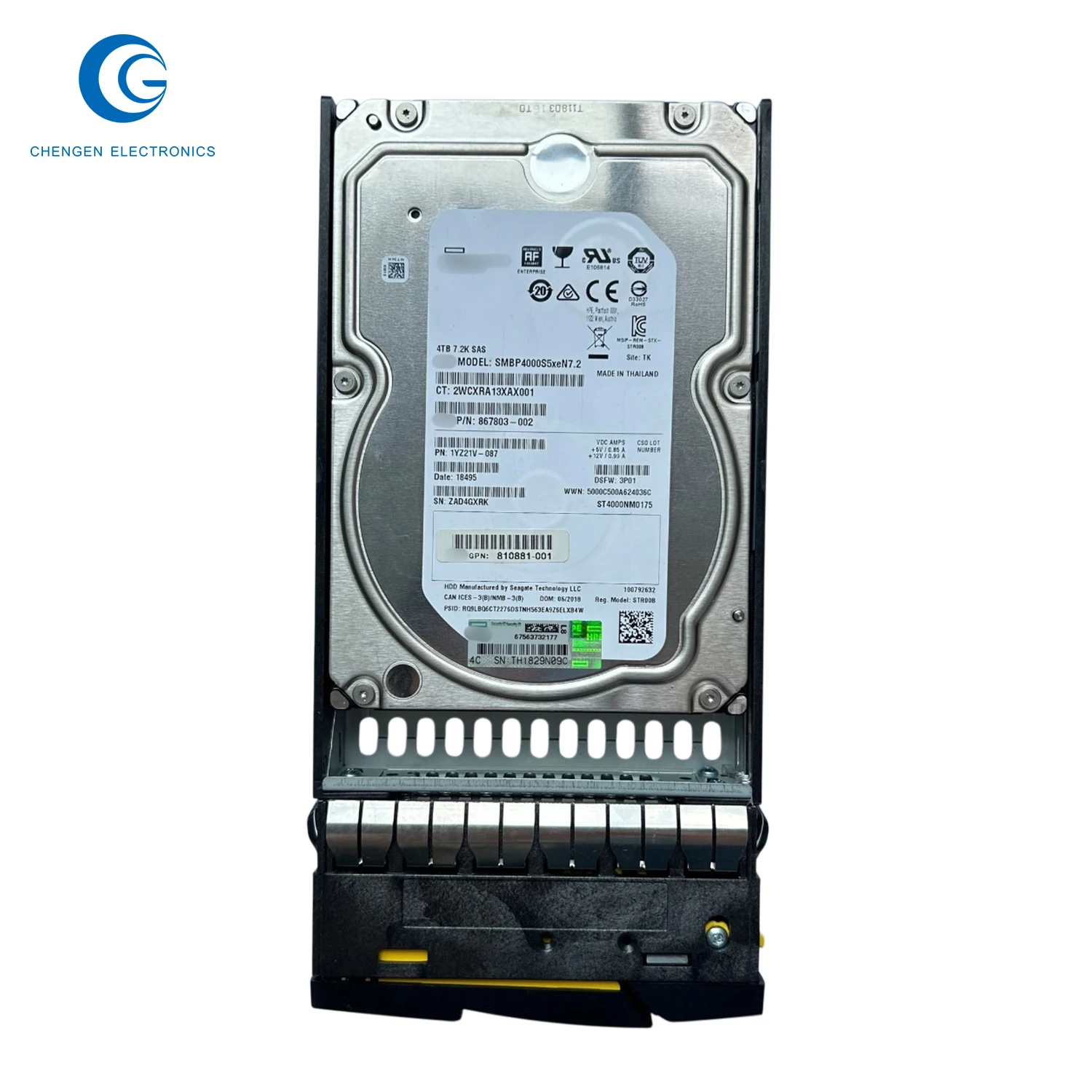 2 pzHigh Qualità Server Hdd KP87B KPa P9M39A 8314-001 3Par 8000 4Tb Sas 7.K Lff (3,5In) Hdd Server Disco Rigido Hdd