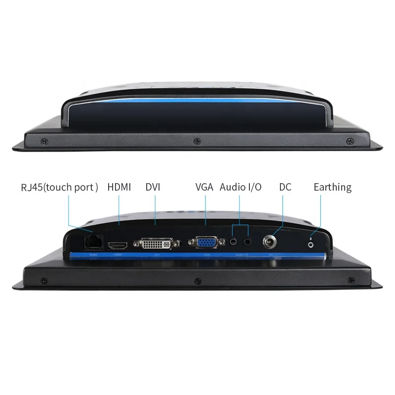 10.1 10.4 Inch Touch Screen Car Monitor Industrial Embedded Open Frame LCD Monitor with Hmi Input