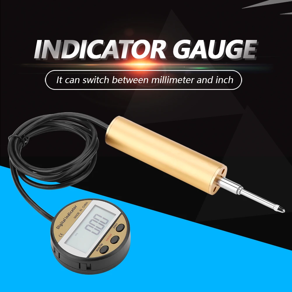 

Indicator Gauge 0-25.4mm 0.01mm Remote Type Digital Indicator Gauge Tool ±0.03mm Test Digital Probe Indicator Gauge