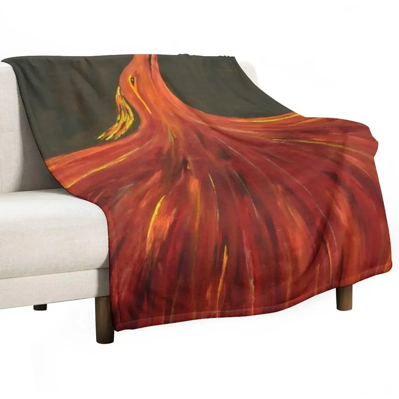 Phoenix Rising (Acrylic Painting) Throw Blanket Kid'S Bed linens Blankets For Bed decorative Flannel Luxury St Blankets
