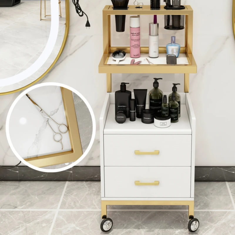 Esthetician Supplies Salon Trolley Beauty White Wheels Salon Trolley Detailing Cosmetic Wagen Mit Rollen Pretty Furniture YN50ST