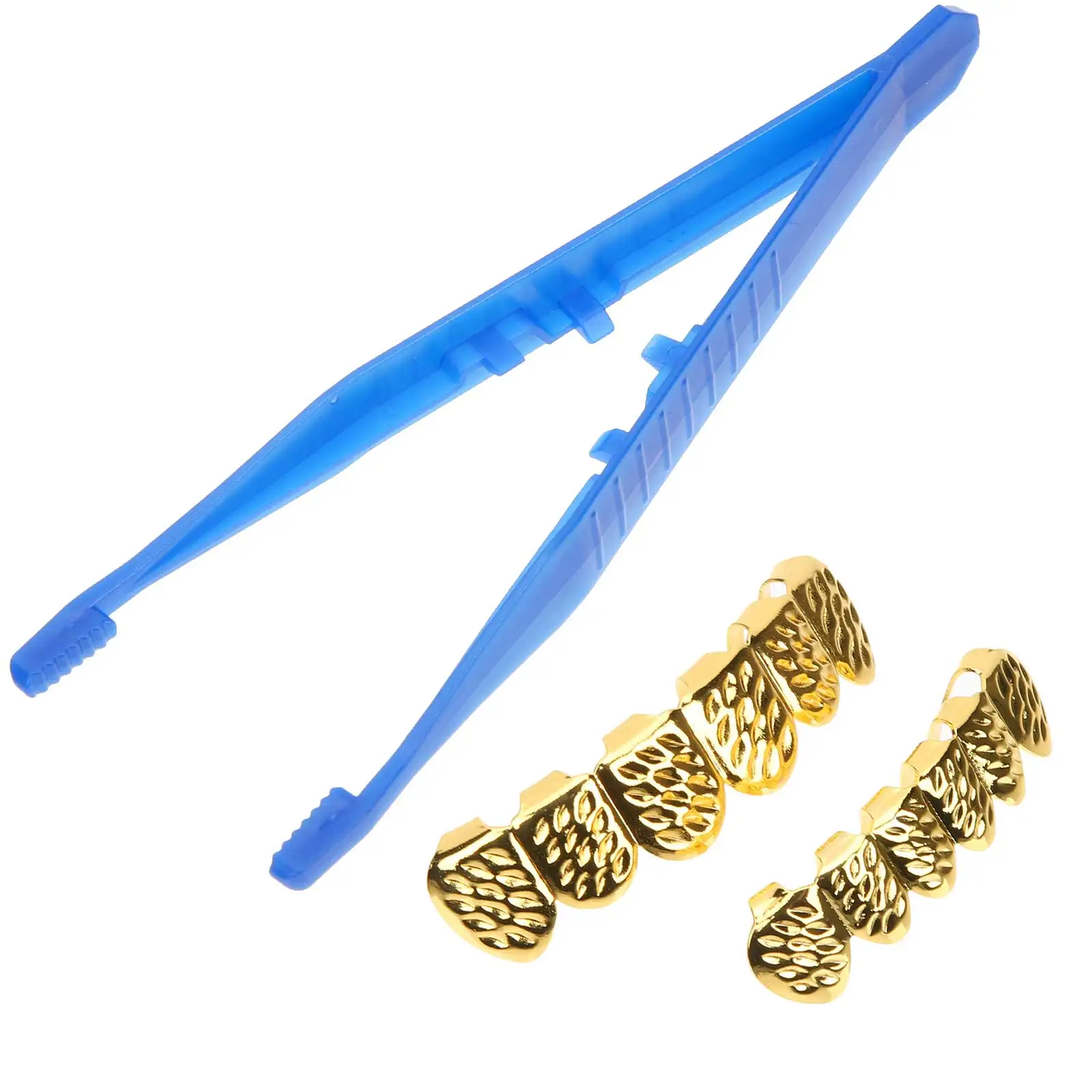 

1 Set Gold Caps Fake Jewelry For Men Women Punk Hip Hop Halloween Party Cosplay Accessories Grills Teeth Body Piercing Costume