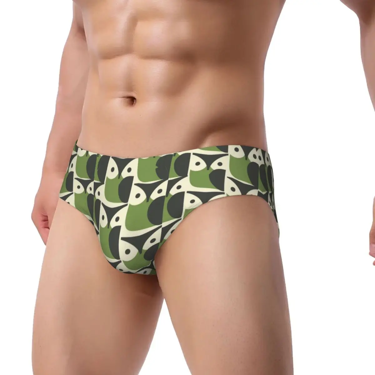 Custom Mens Orla Kiely Flower Men Brief Panties Male Soft Underwear Underpants