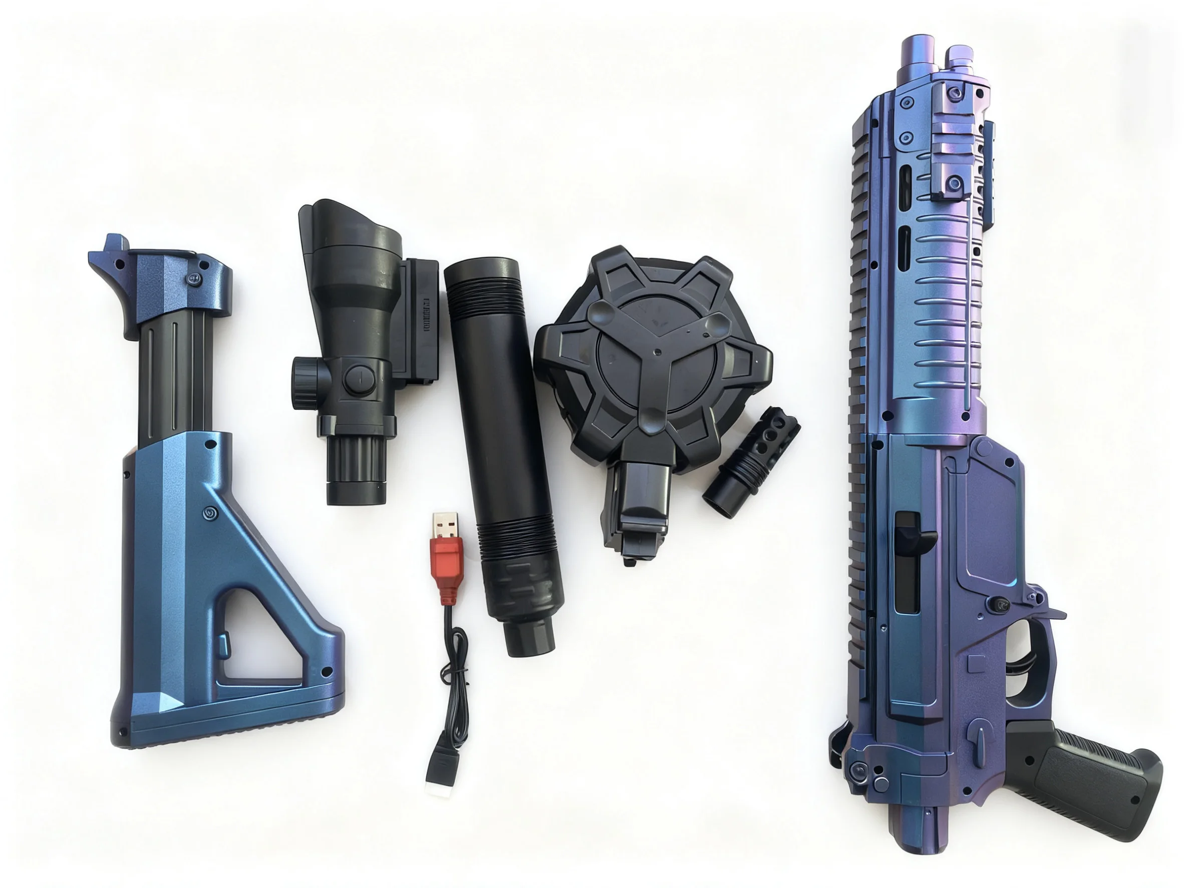 QBZ191 Gel Blasters with Color-Shifting Camo | 500 Rounds Auto Electric Gel Ball Blaster, 30M Range