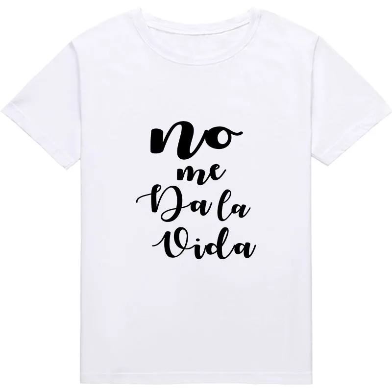 Lettera non mi dà vita stampa t-Shirt da donna Casual Basics O-collar camicia bianca t-Shirt da donna a maniche corte, Drop Ship