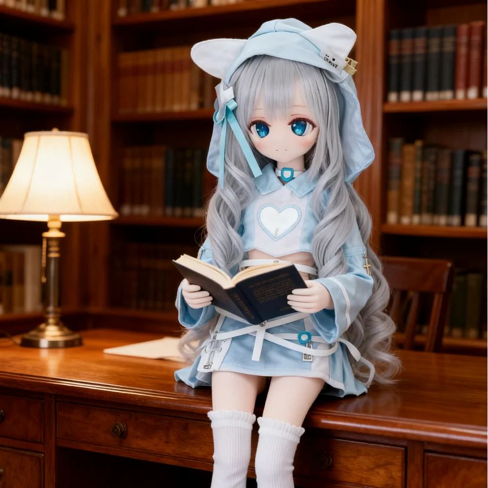 

Кукла BJD из мягкой резины TPE со скелетом, кукла-гуманоид, 40 см, серебряные волосы, синие привлекательные глаза, кукла для девочек, подарок на день рождения, игрушка