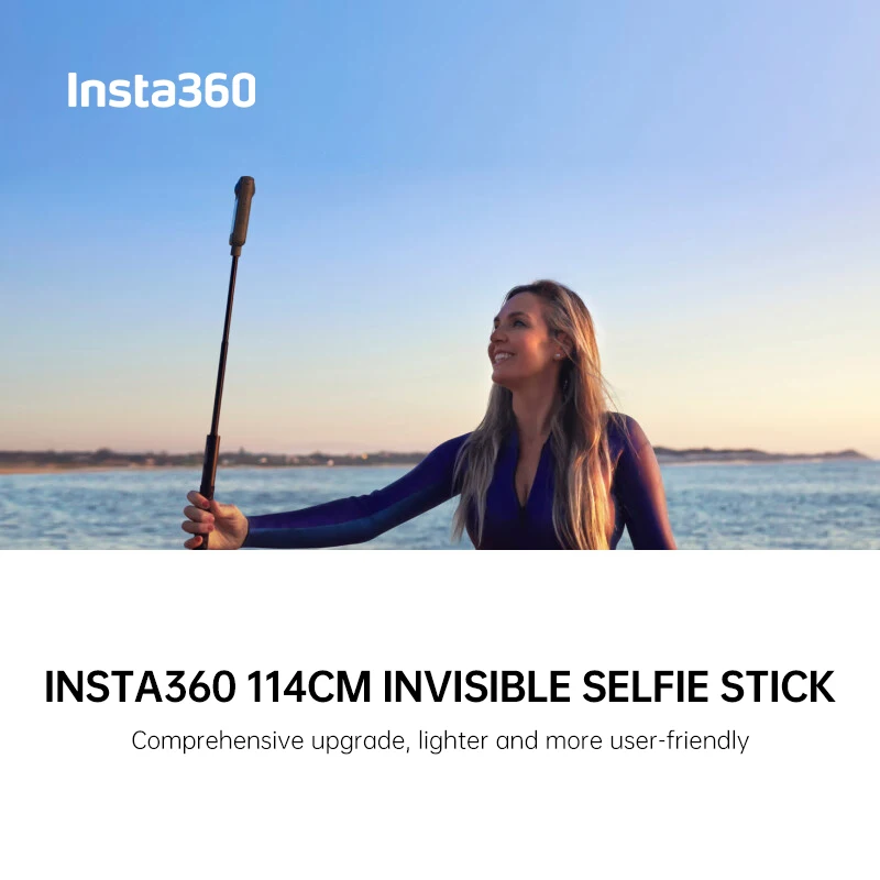 Insta360 114 سنتيمتر عصا سيلفي غير مرئية لـ X4/X3 / ONE RS / GO 3S / ONE X2 / ONE R ملحقات كاميرات الحركة