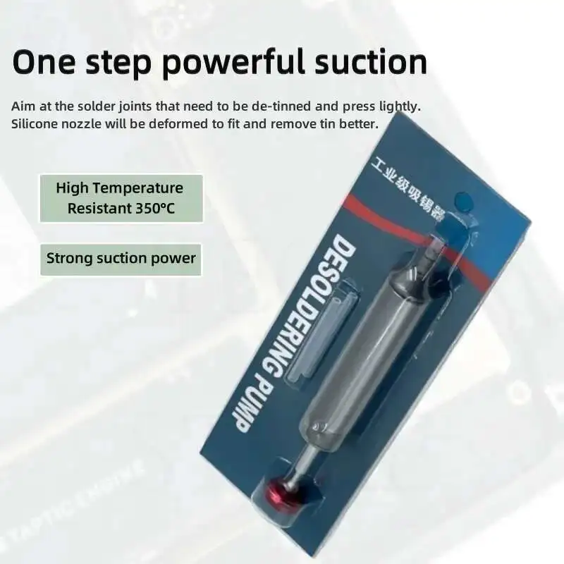 

Desoldering Pump Solder Suction Device Soldering Iron Strong Suction Power Manual Soldering Tools Solder Suction Tools