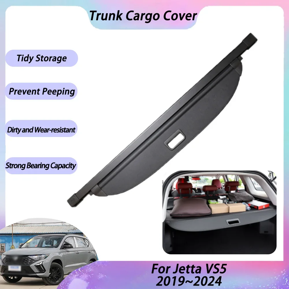 

Car Trunk Cargo Cover For Jetta VS5 2019 2020 2021 2022 2023 2024 Rear Rack Curtain Tray Security Pad Shielding Shade Accessorie