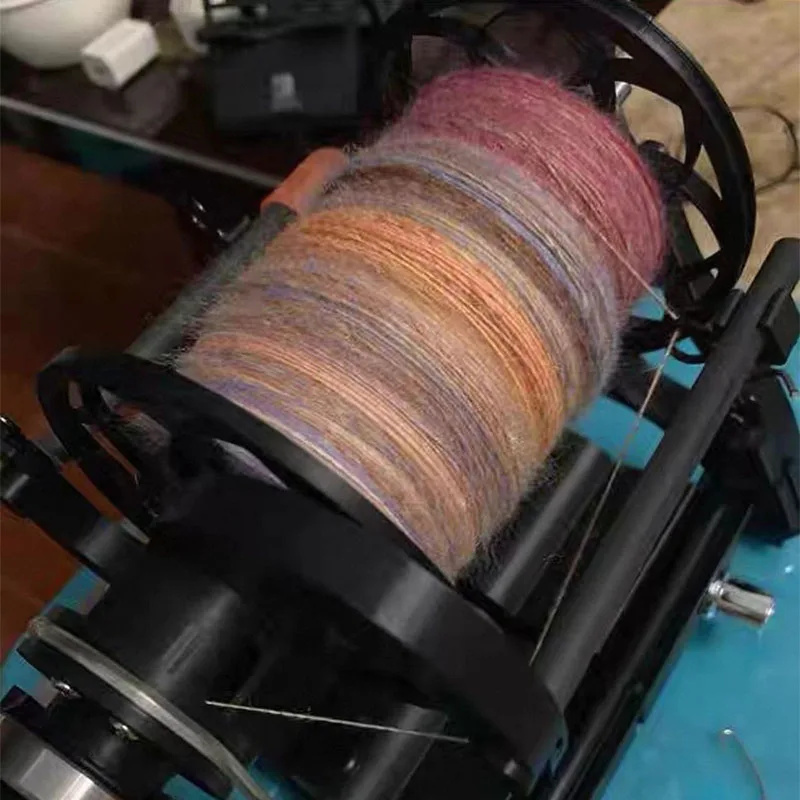 12V adjustable speed display mini electric spinning wheel, wool fiber cotton yarn twist