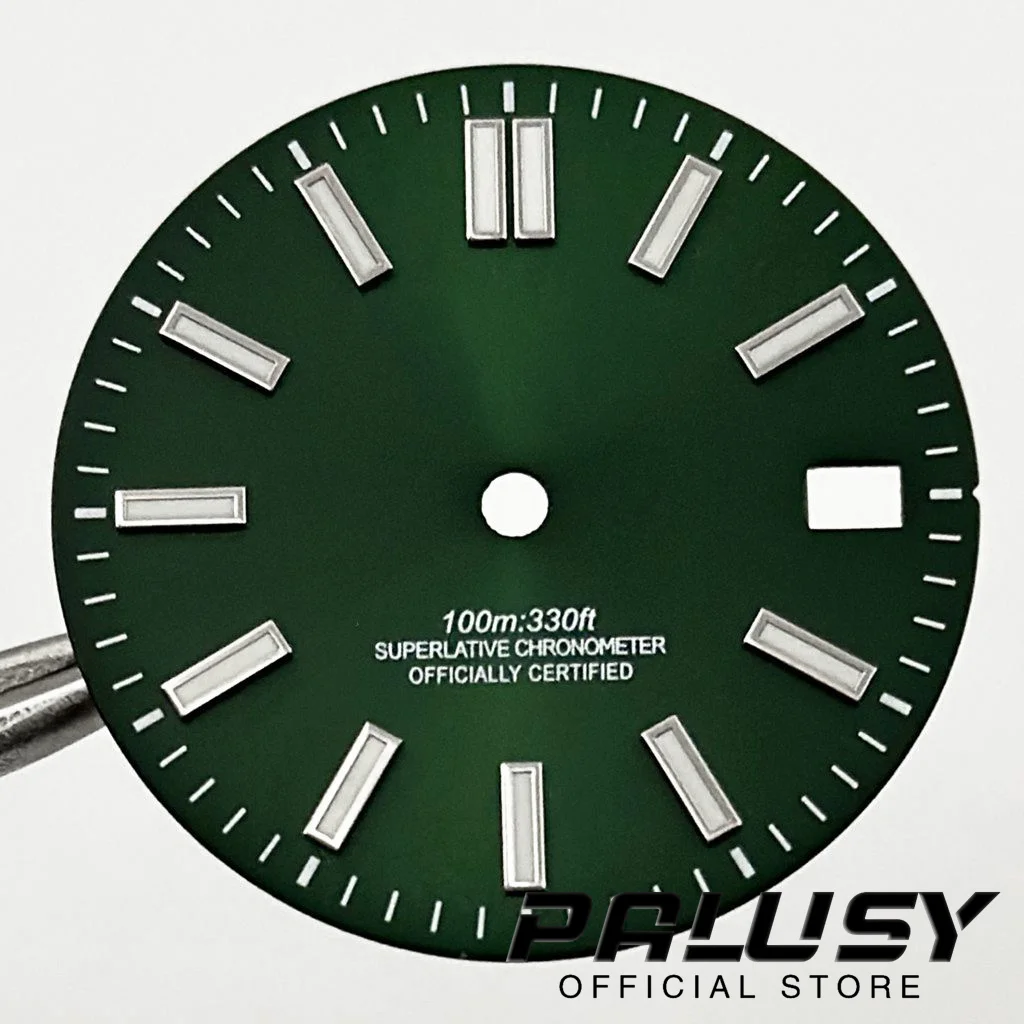 Nh35 29mm Green Watch Dial Green Luminous Watch Face for NH35/NH35A/4R/7S Movement Replacement Parts