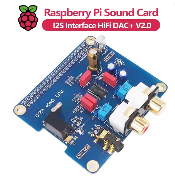 Raspberry Pi 5/4/3B+ HIFI DAC+ Sound Card I2S Interface PiFi DAC+ V2.0