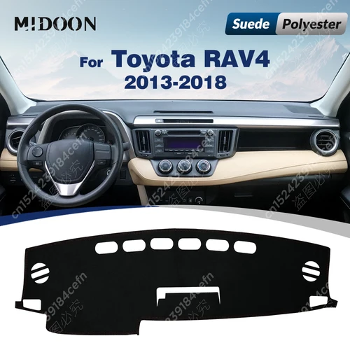 Cubierta del salpicadero del coche para Toyota RAV4 2013 2014 2015 2016 2017 2018 alfombrilla para salpicadero parasol alfombras Anti-UV accesorios de coche