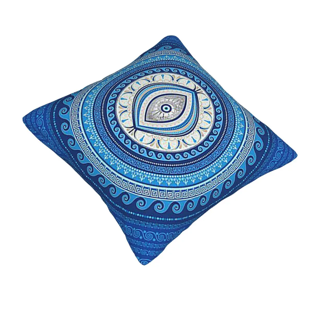 Greek Mati Mataki Greek Evil Eye Ornament Square Pillowcase Pillow Cover Cushion Decor Comfort Throw Pillow for Home Bedroom