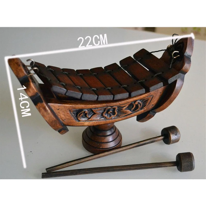 Xylophone, 8-Note Wood Xylophone with Mallet Percussion Instrument Craft Wooden Decorations Furnishings for Home Office