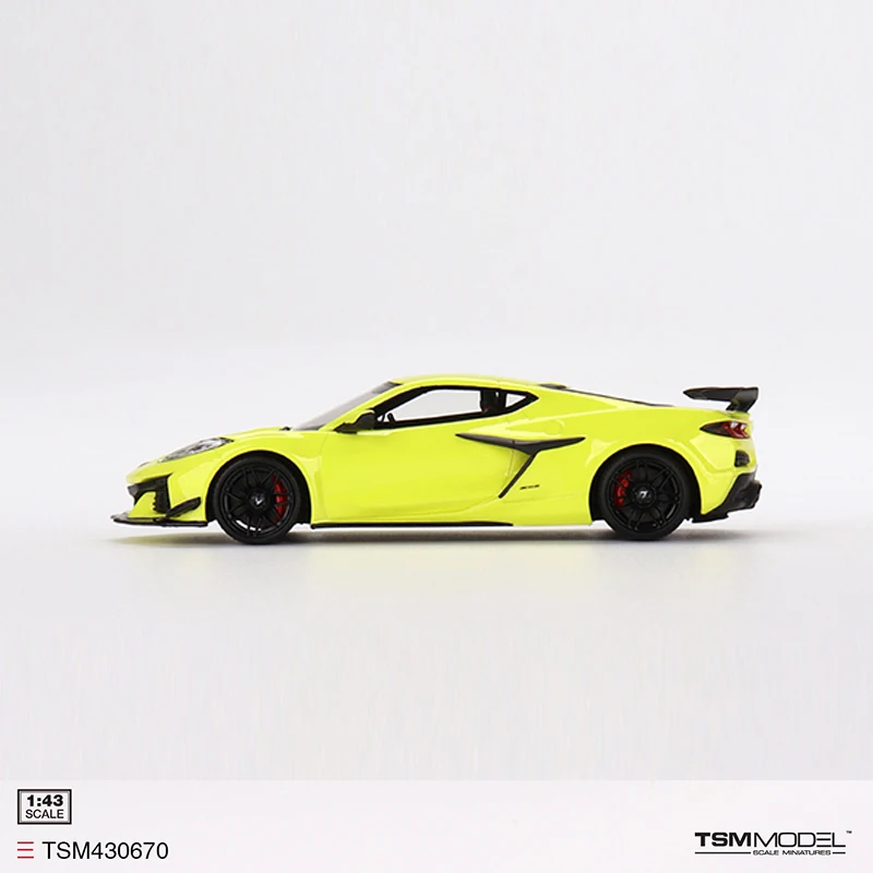 TSM 1:43 Model Car Z06 2023 Resin Running Vehicle- Accelerate Yellow