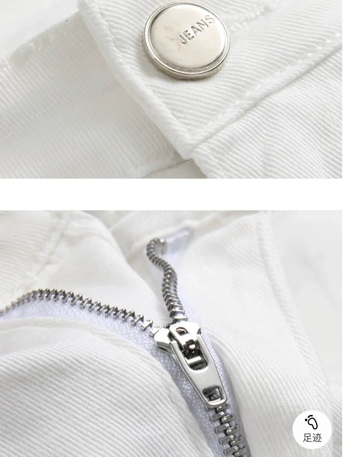 Men's White Oversized Jeans Star Embroidery Speckled Ink Micro Stamp High Elasticity Soft Four Seasonal Trend Durable Metal 4648