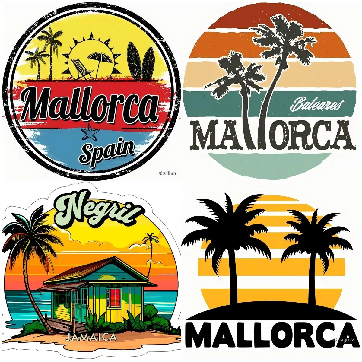 

Mallorca Decal Vinyl Small Waterproof sticker for Water Passport Book Scrapbook Laptop Tumbler Skateboard Phone