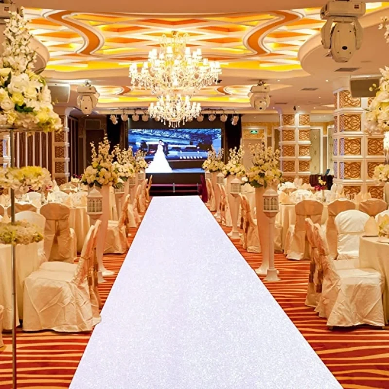 1m /1.5m Wedding Party Aisle Runway Large Size Flash Carpet, Non-woven Carpet Indoor And Outdoor Floor Ceremony Party Decoration