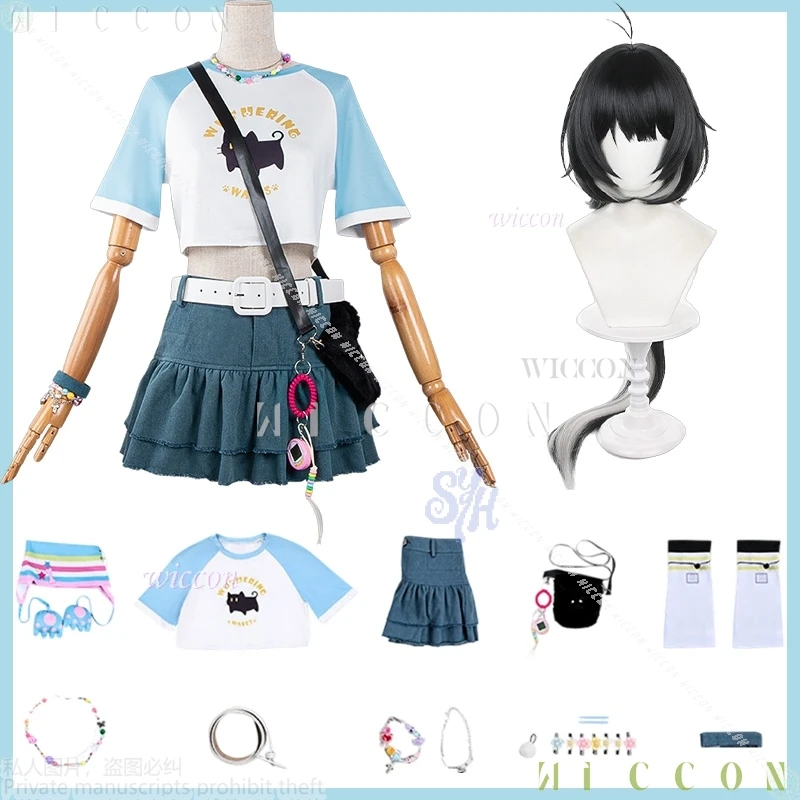

Halloweeen Rover Cosplay Game Female Mc Player Wuthering Waves 1st Anniversary Party Game Kawaii Y2K Uniform Sk Adultos Disfraz