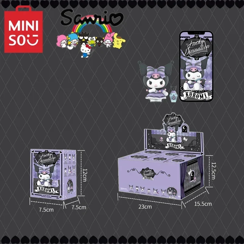 MINISO Genuine Sanrio Kuromi Lucky Divination Series Blind Box Ornaments Mystery Box Kawaii giocattoli per bambini regali di compleanno per ragazze