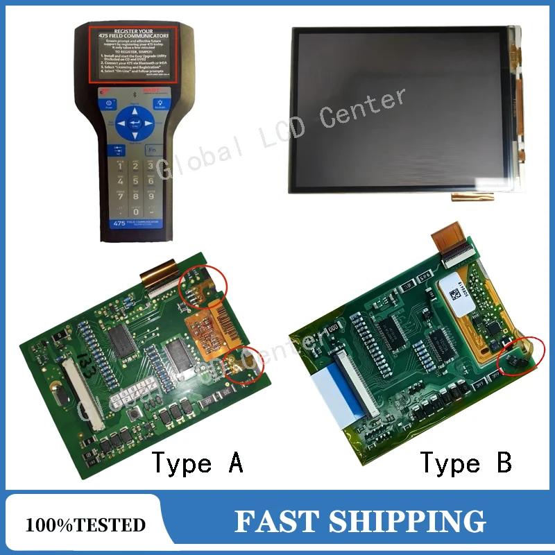 Original LCD With Touch Screen For Emerson Hart 475 LCD Screen Field Communicator Rosemount Handheld Display Board Replacement
