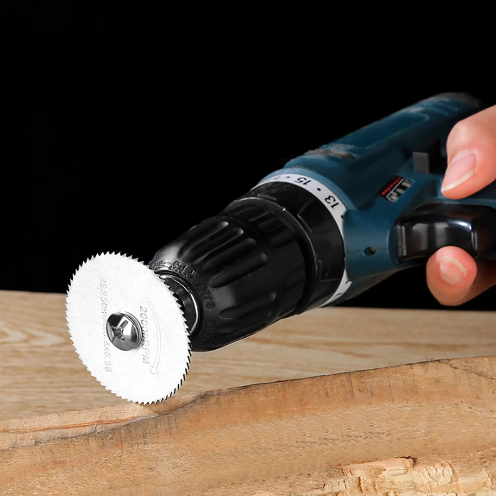 Metal Circular Saw Disc Wheel Blades Shank High Speed Steel Mini Saw Blades with Mandrels Drill Warehouse Rotary Wood Cutout