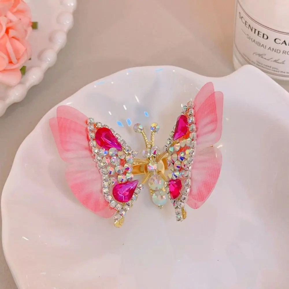 Side Clip Butterfly Hairpins Princess Hairpin Moving Wings Kids Lovely Hairgrip Sweet Hair Ornament Colorful