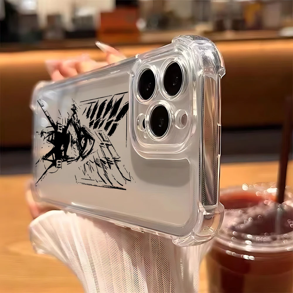 hot Anime New Attack on Titan Phone Case For Xiaomi Redmi 14C 13C 12C K50 K40 Note 13 12 11 10 9S 5G Anti Fall Clear Back Cover