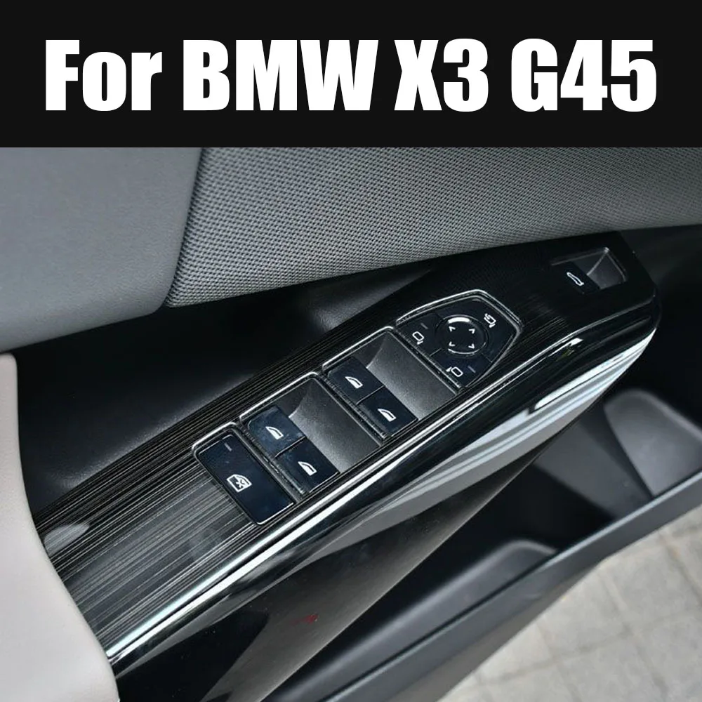 bmw-x3-g45-2025-ステンレスカーボン製ドアアームレストウィンドウガラスリフトスイッチボタンフレームカバーパネル装飾アクセサリー